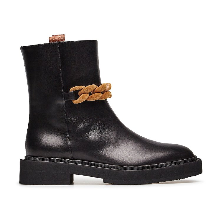 Soft calfskin ankle boots