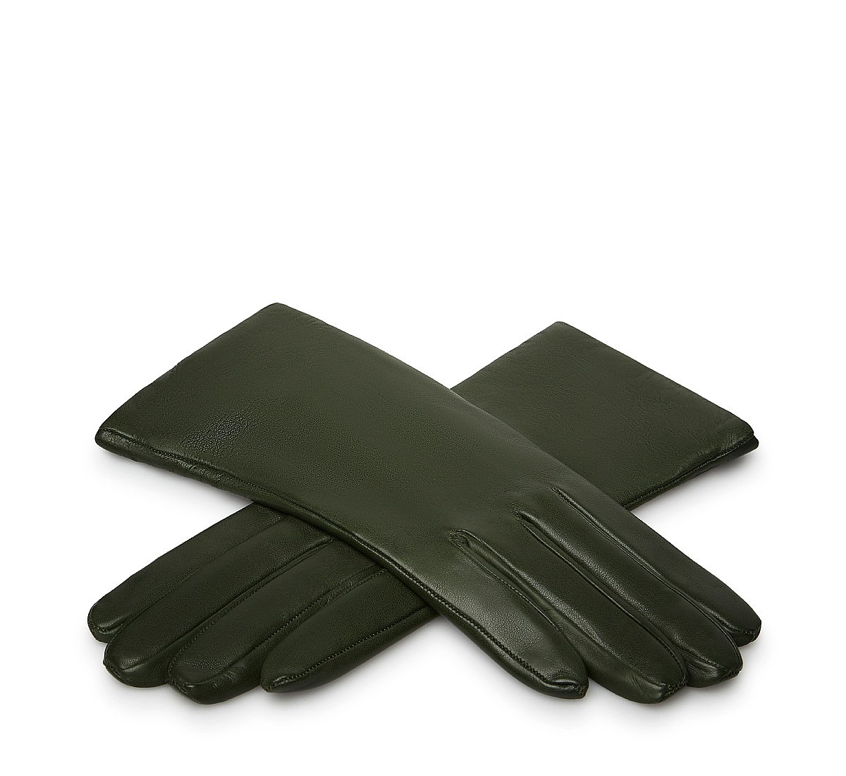 Зеленые кожаные перчатки