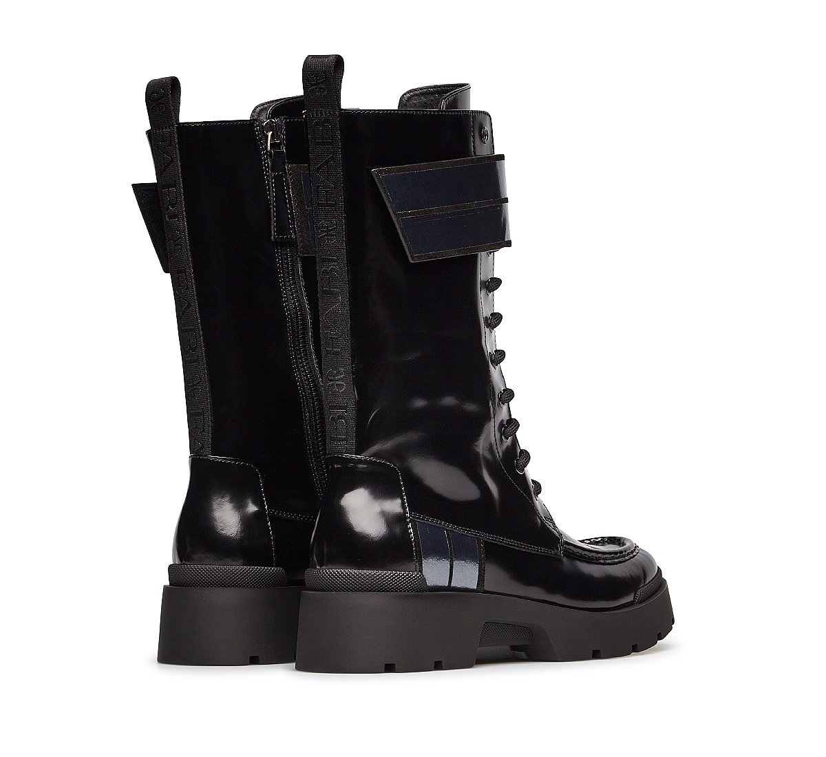 Soft calfskin biker boots