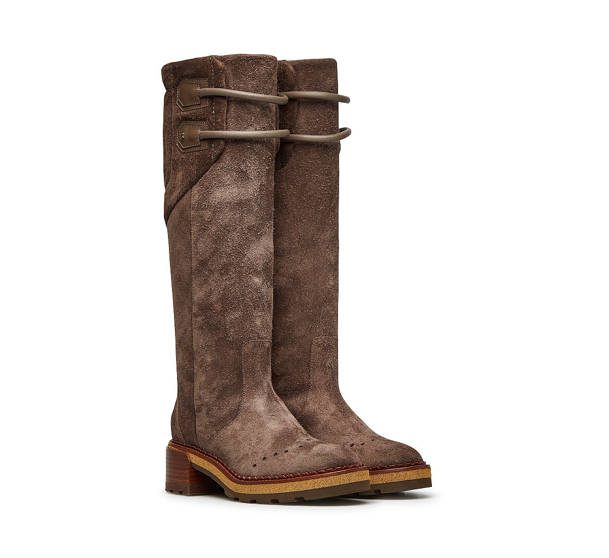 Stivale alto in pregiato suede