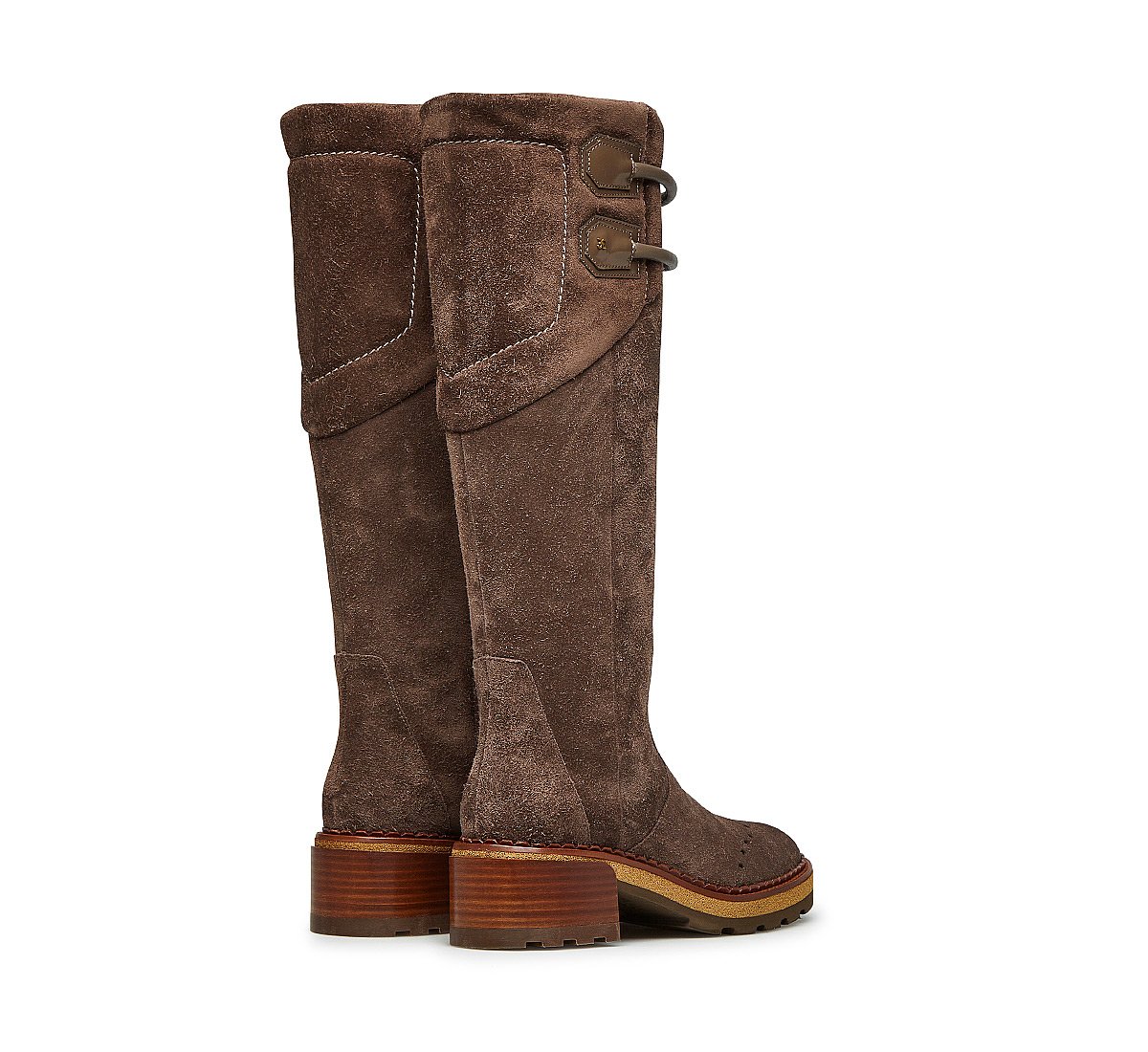 Stivale alto in pregiato suede