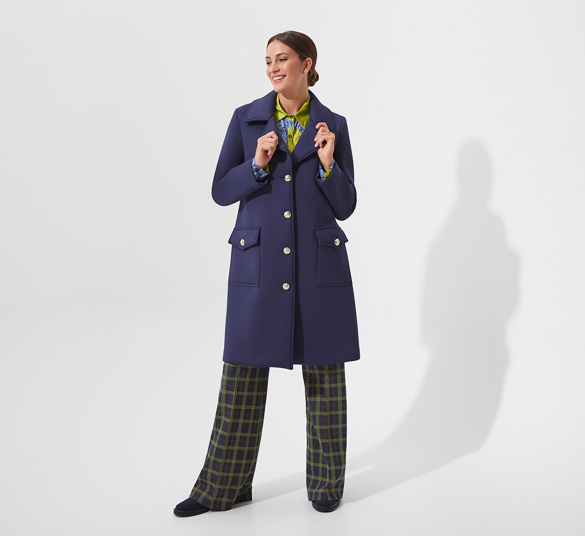 Blue midi coat