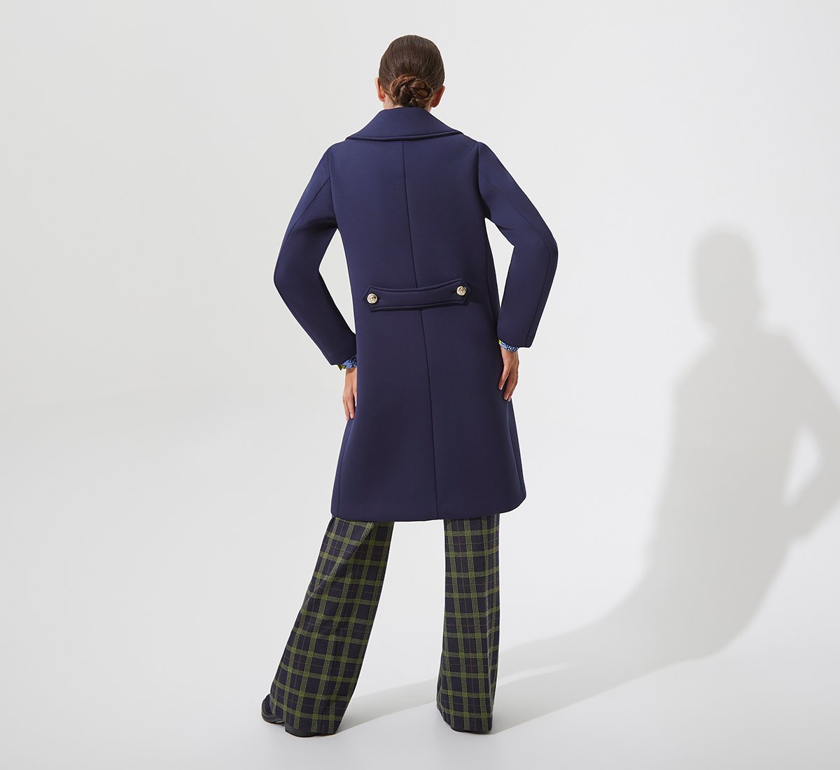 Blue midi coat