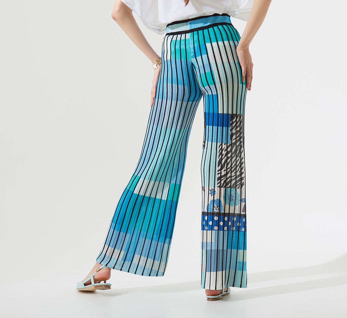 SOFT PATTERNED TROUSERS