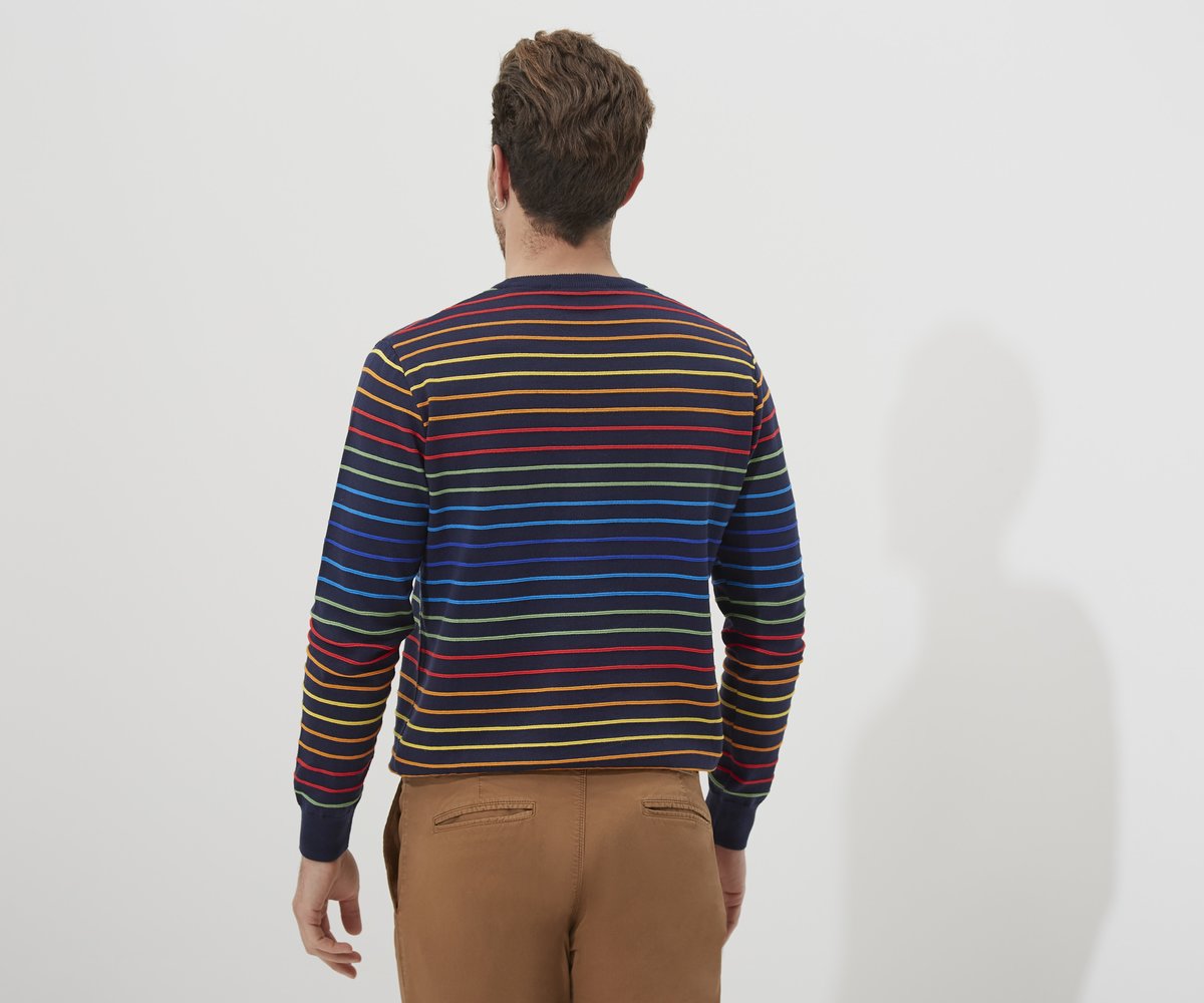 Striped crew-neck sweater