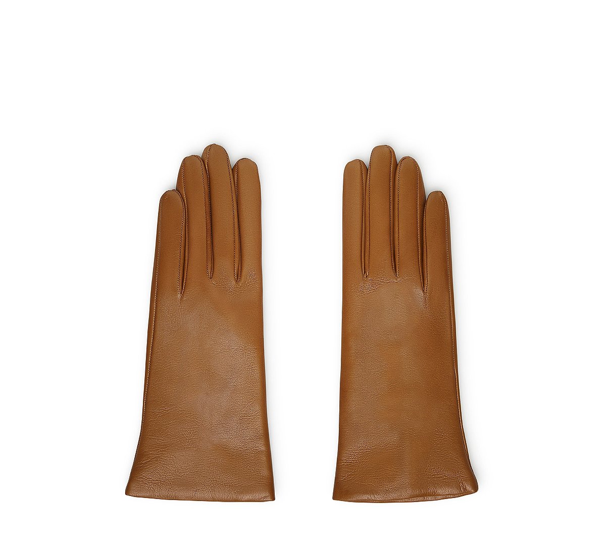 Коричневые кожаные перчатки