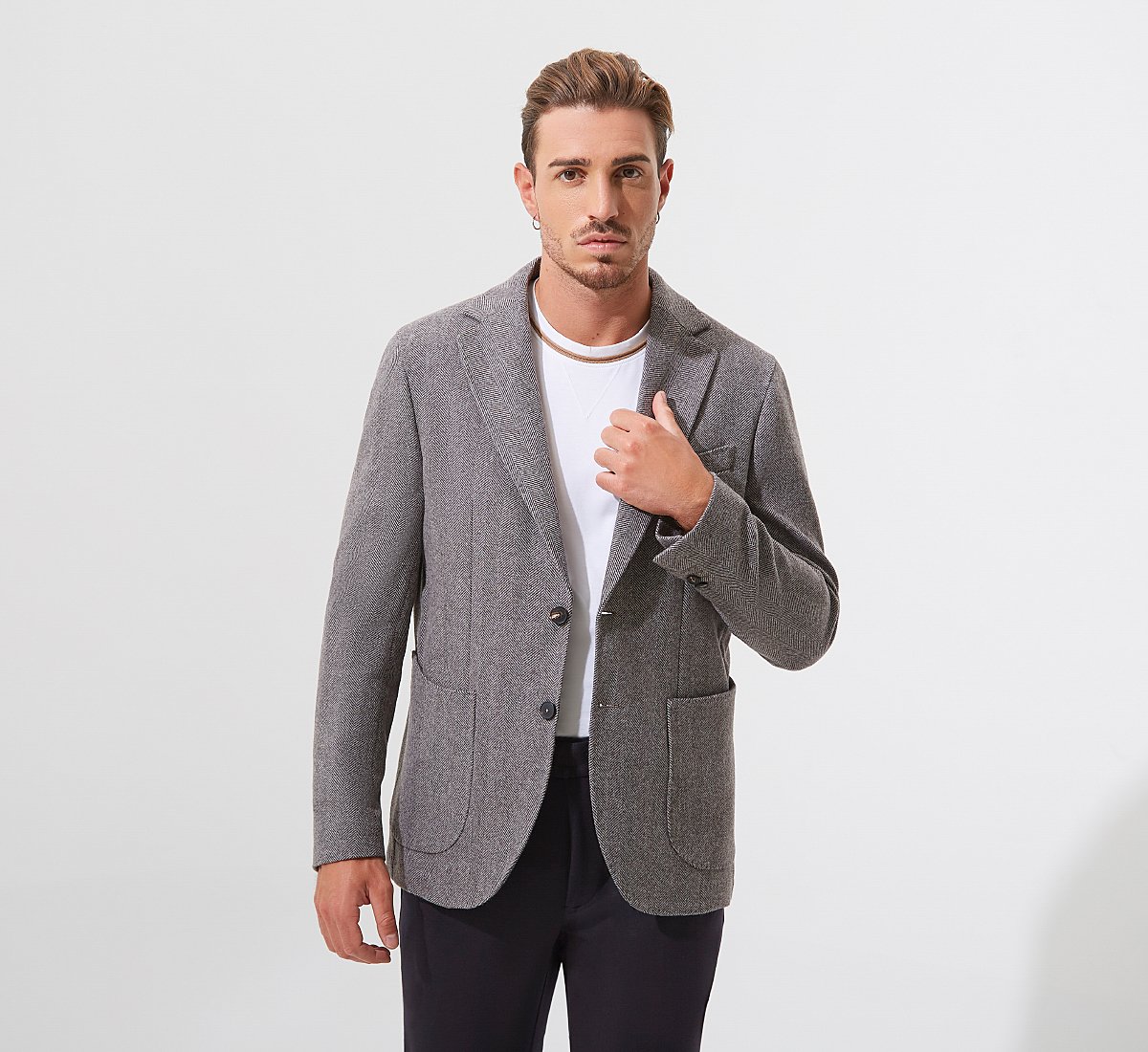 Grey patterned jacket