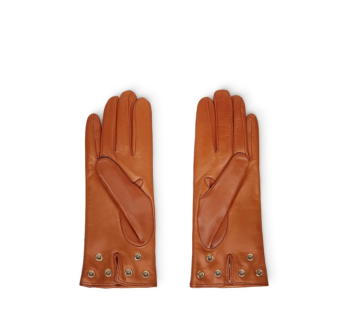 Leather appliqué gloves