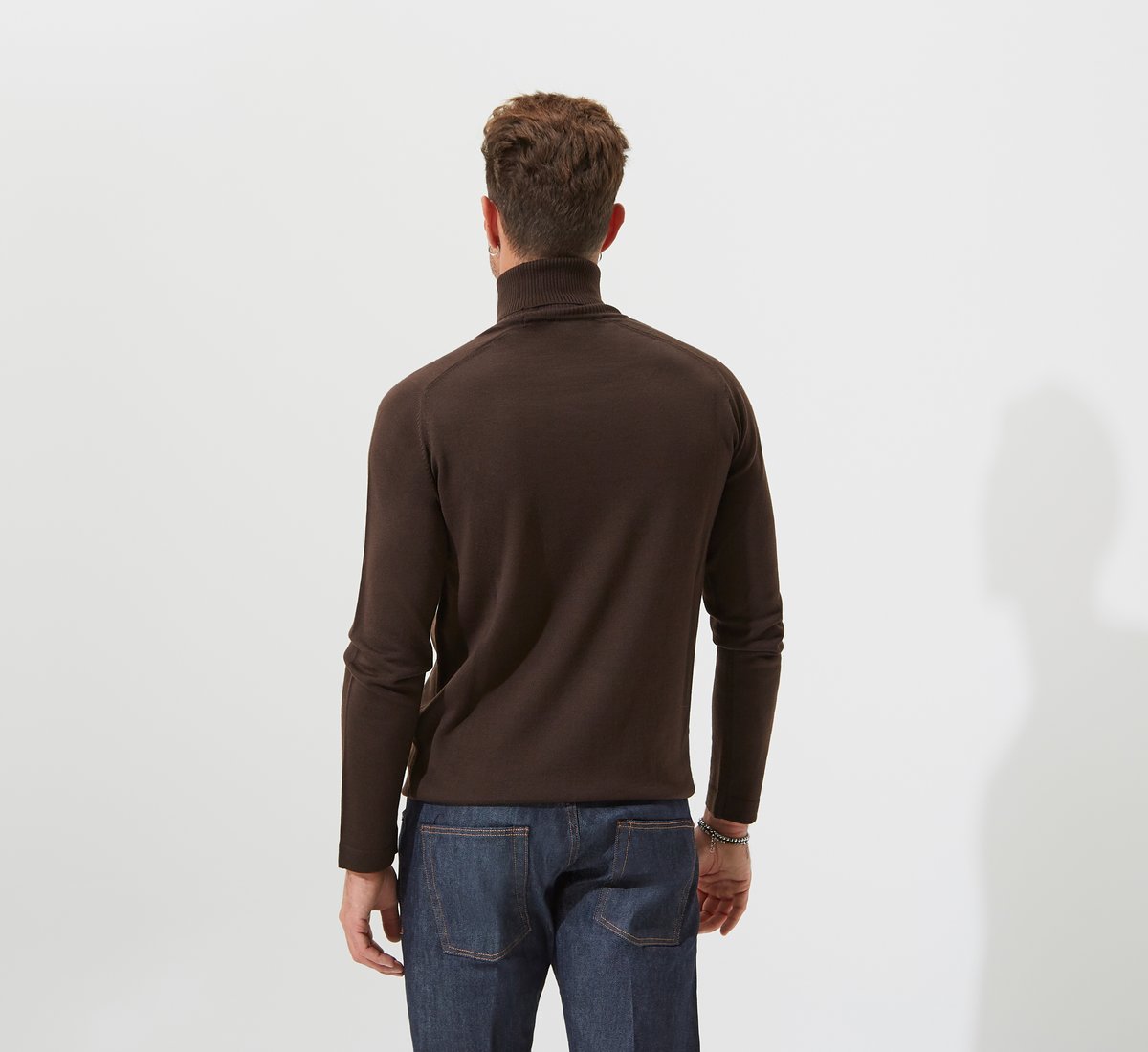 Brown turtleneck sweater