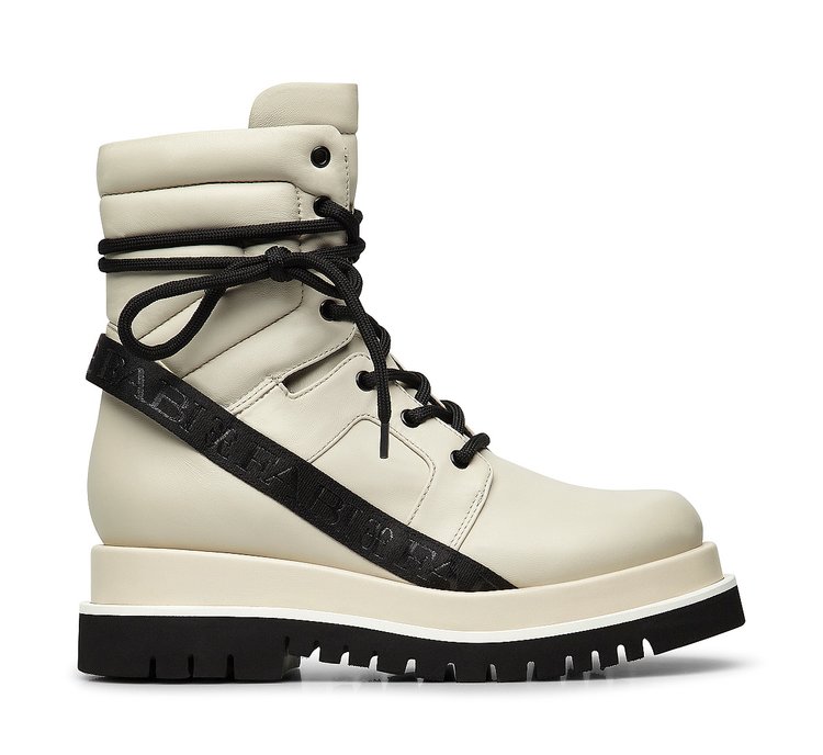 Combat boot in soft nappa leather