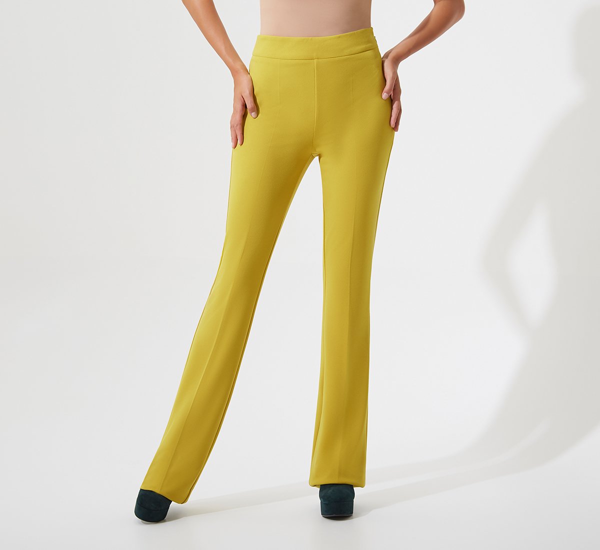 Pantalone a vita alta giallo