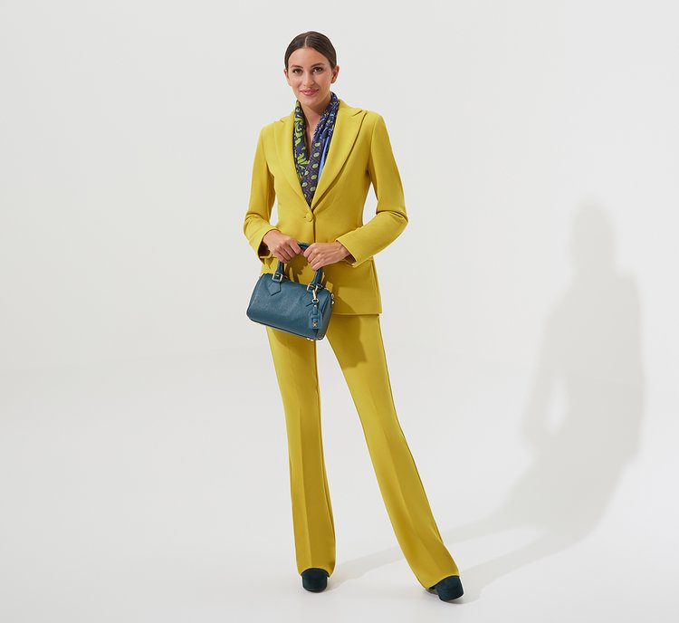 Yellow high waisted trousers