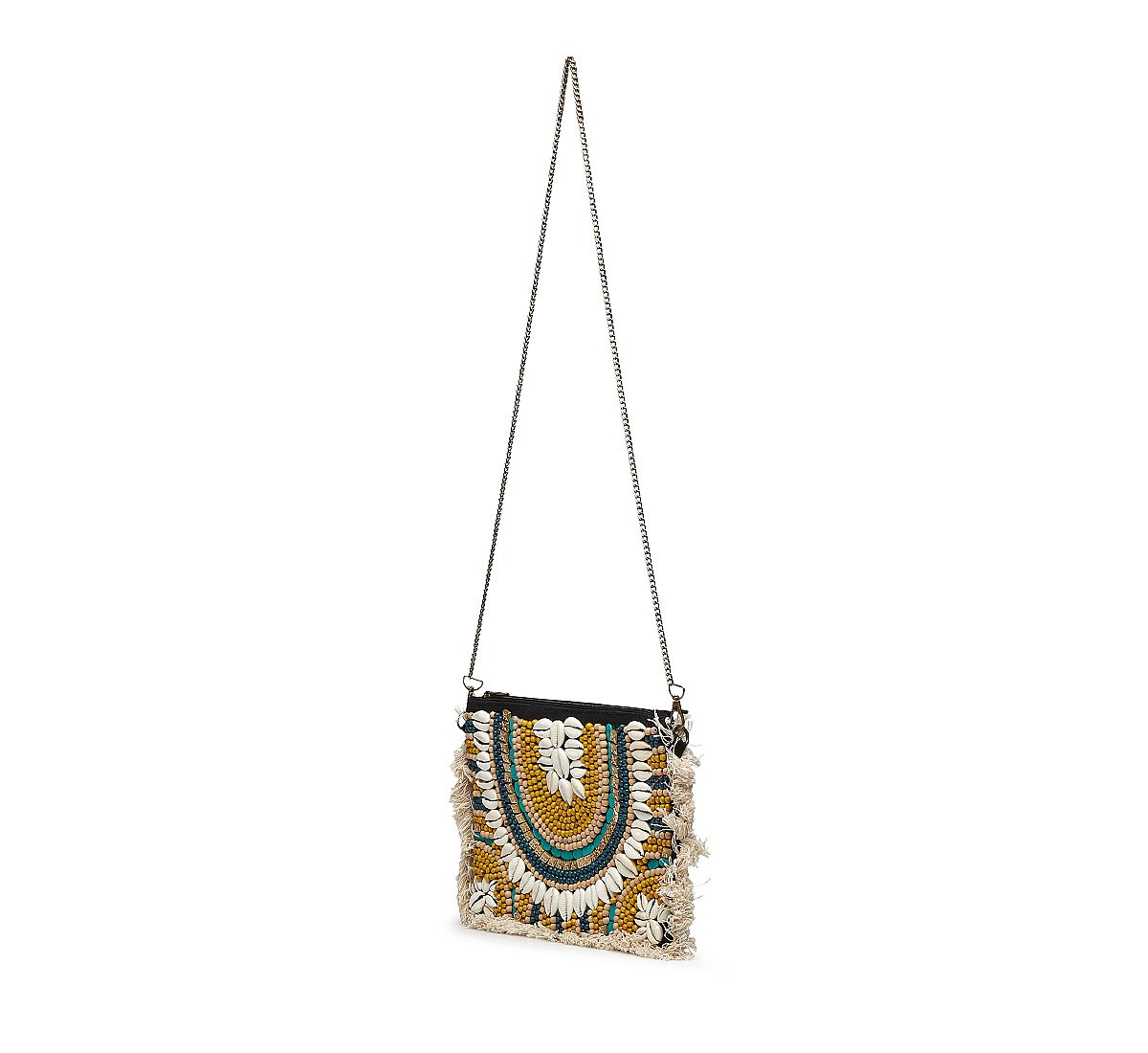 Pochette decorata in juta