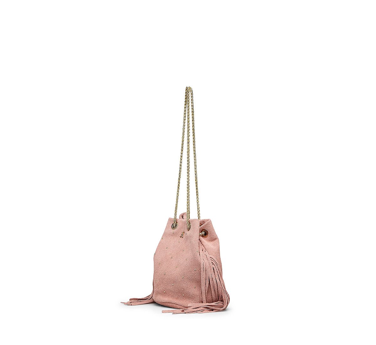 Suede mini bag with shoulder strap