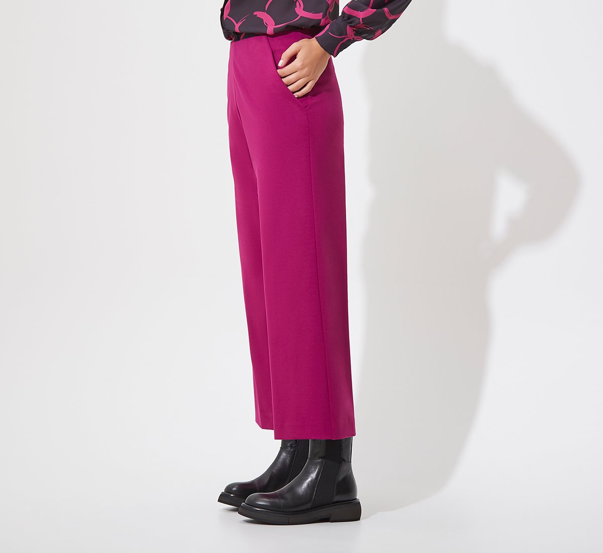 Fuchsia culotte trousers