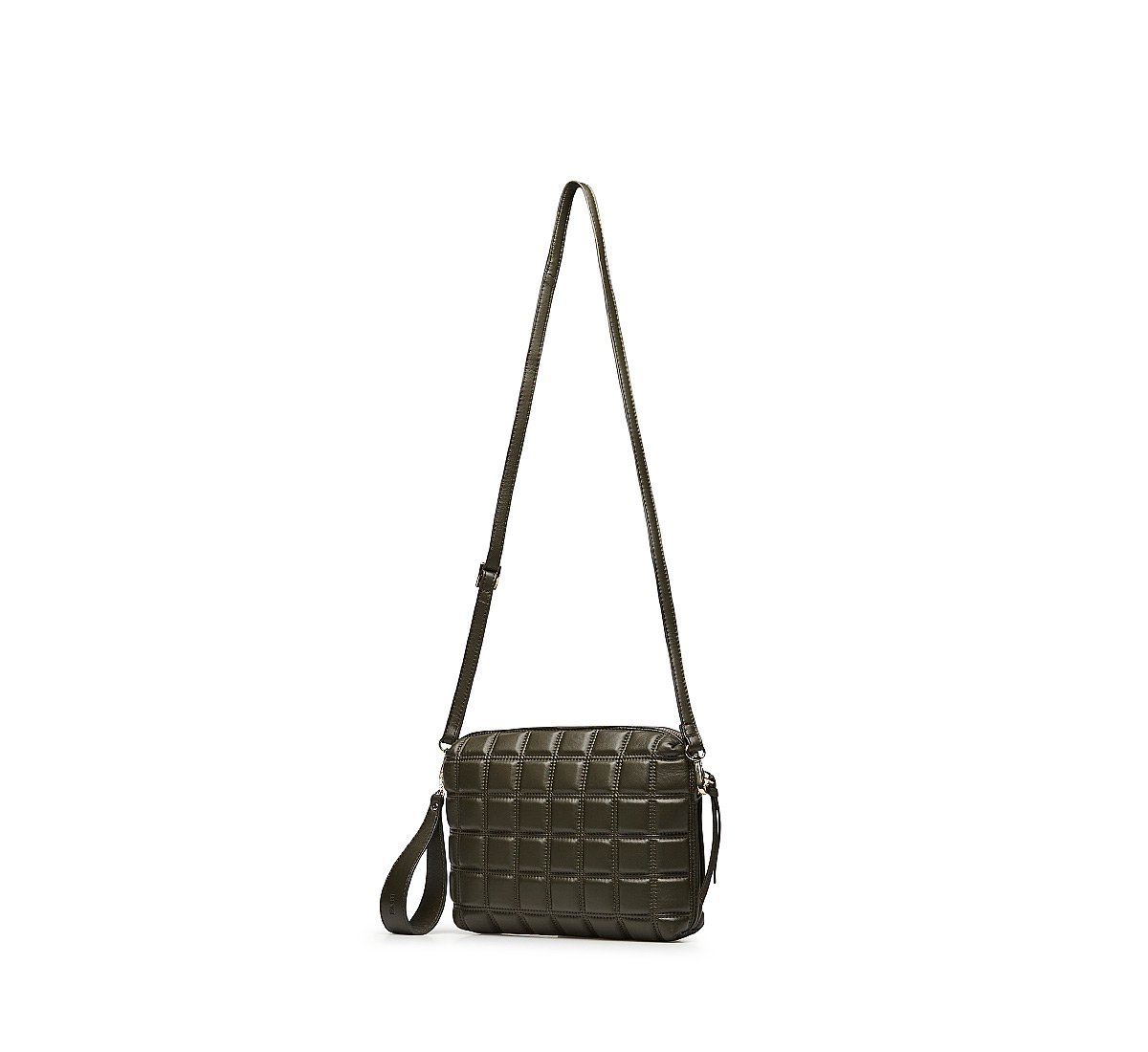 Borsa tracolla con texture geometriche