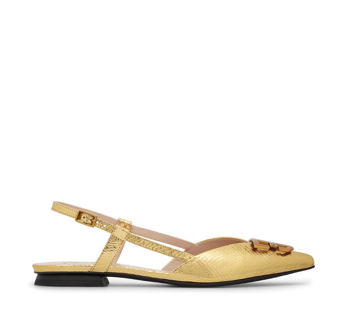 Slingback in soft nappa leather.