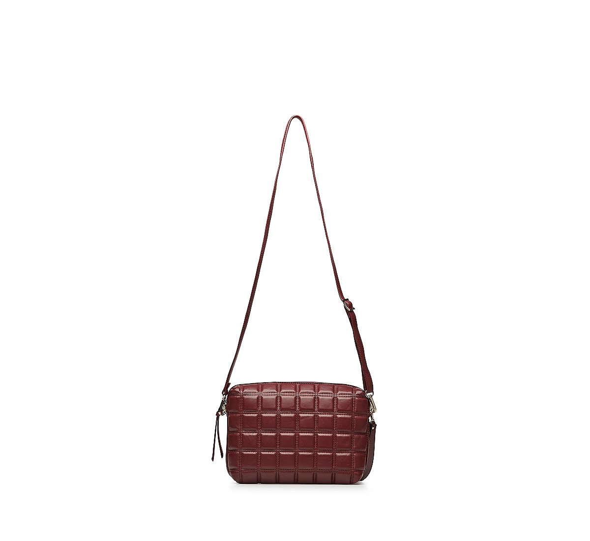 Shoulder bag with geometric-effect texture