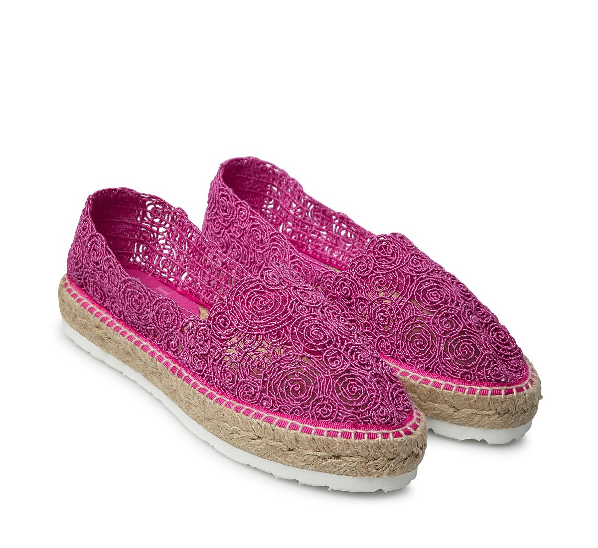 Espadrillas in raso ricamato