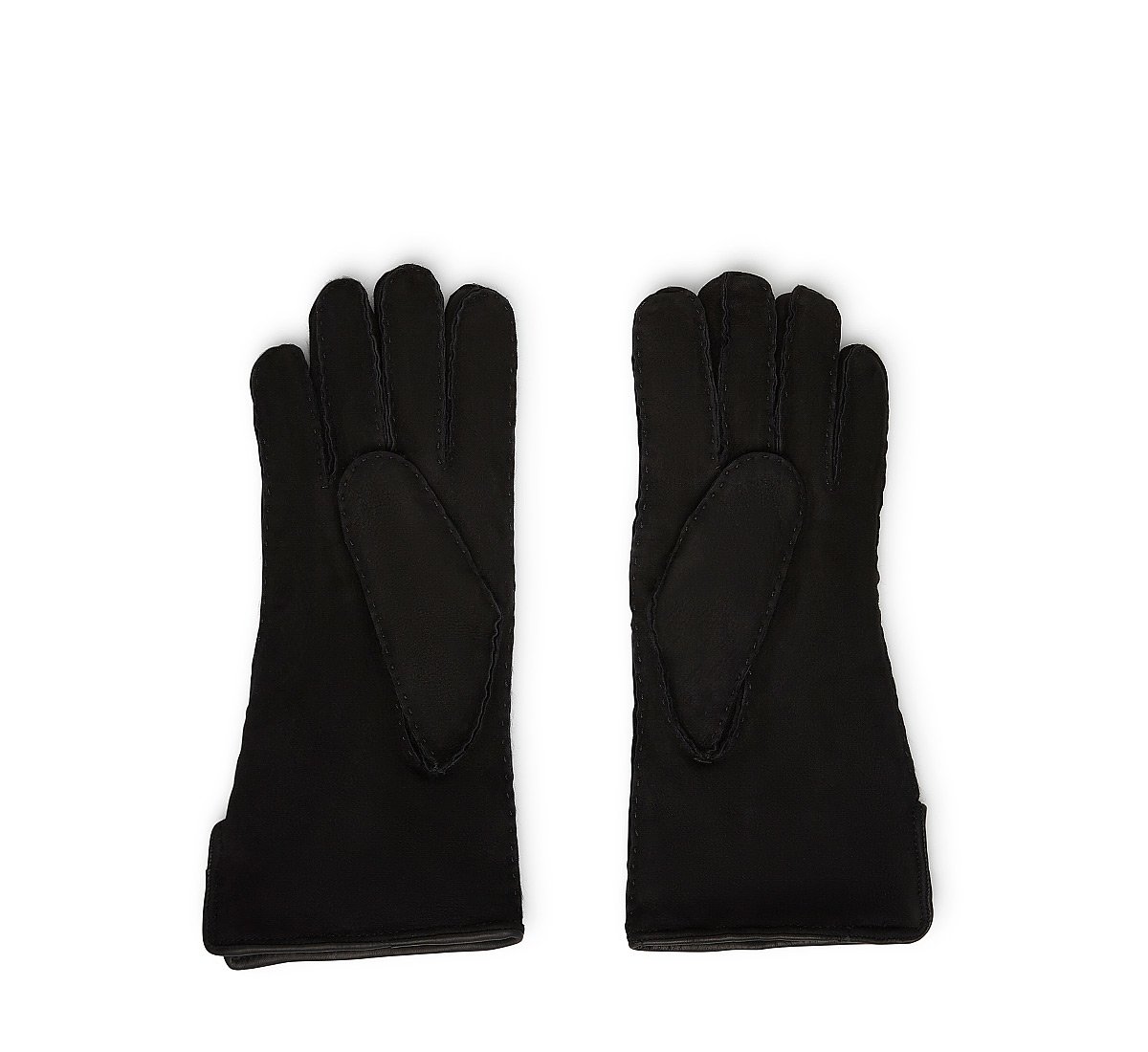 Черные замшевые перчатки