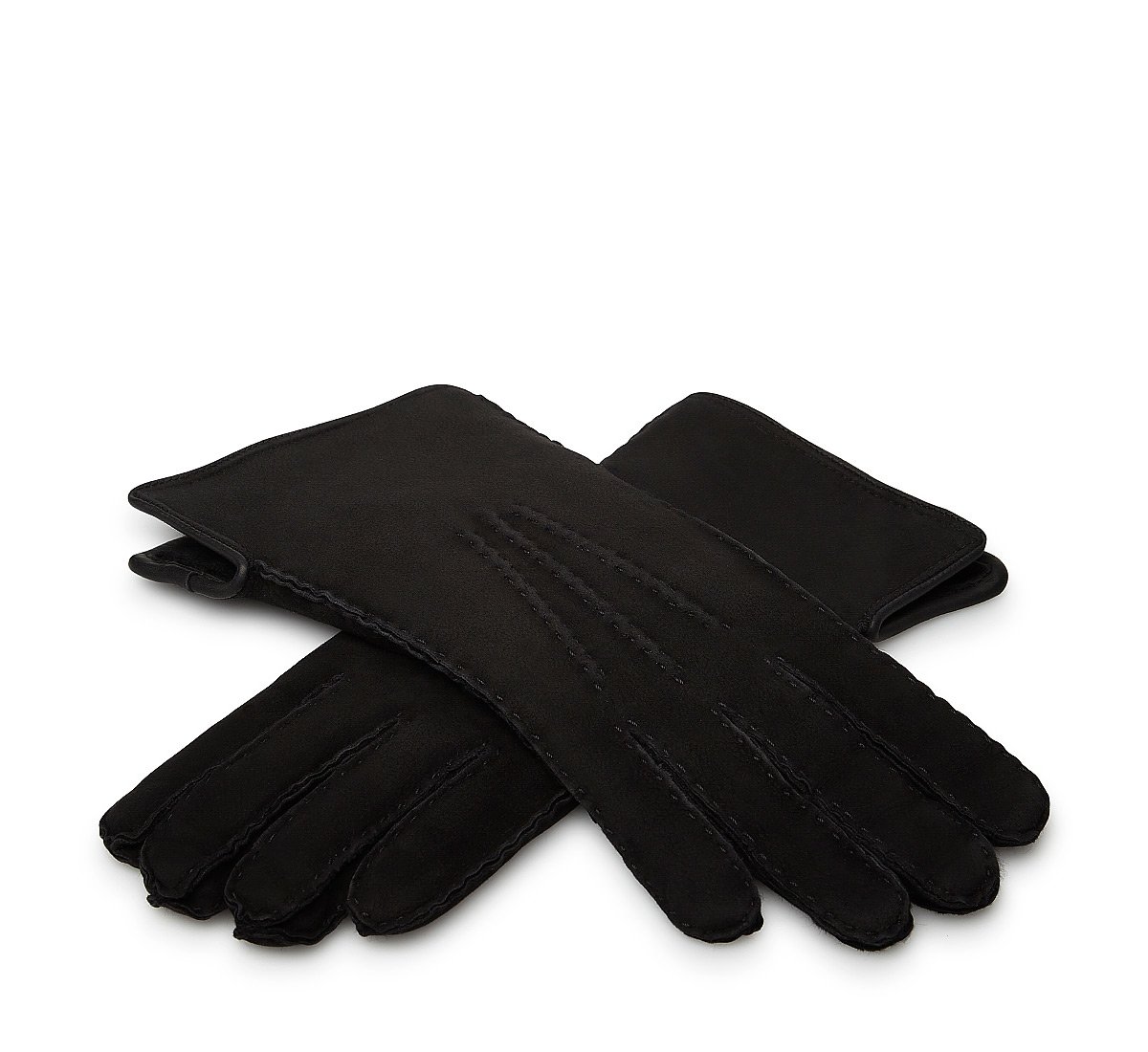 Black suede gloves