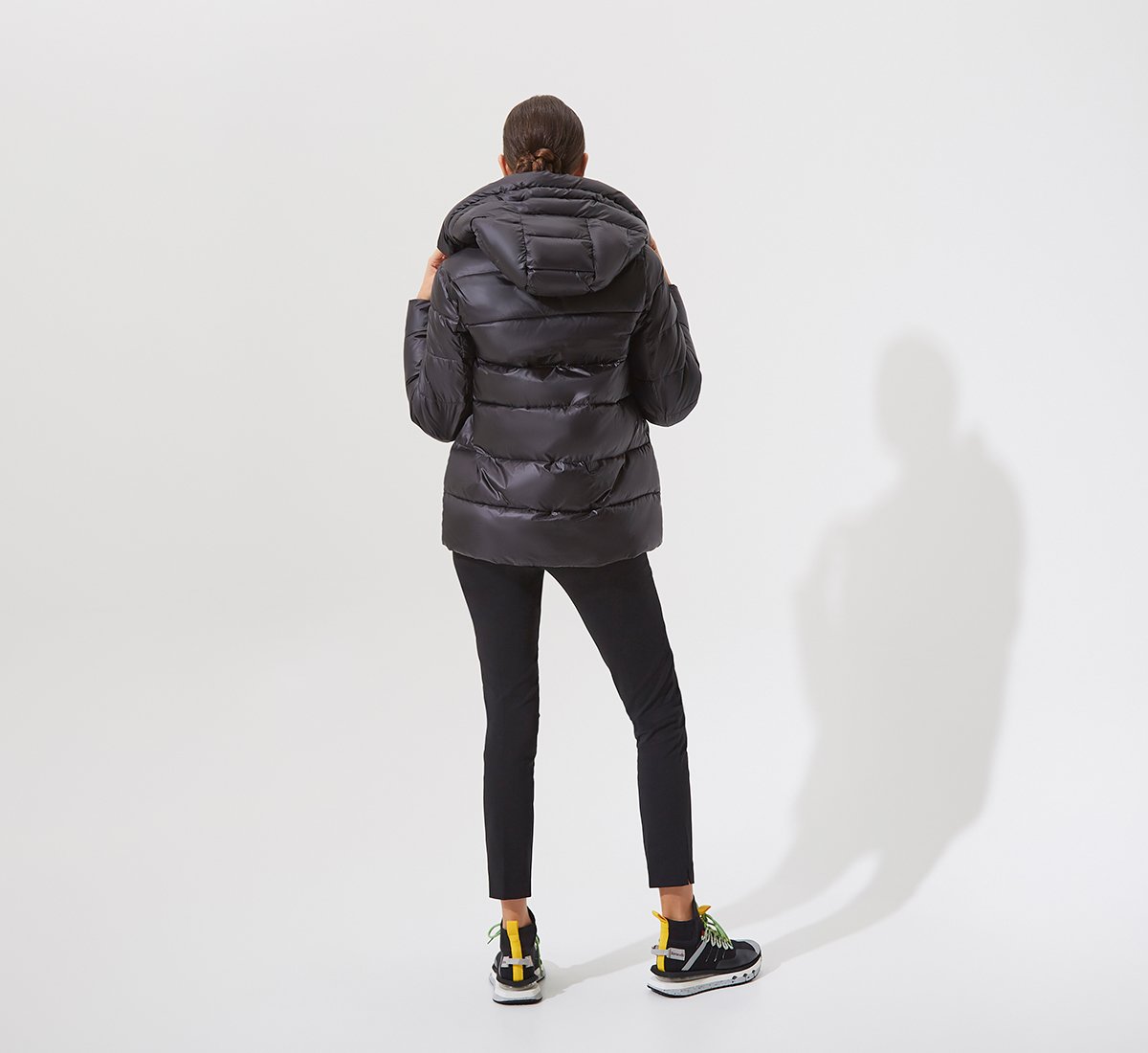 Black puffer coat