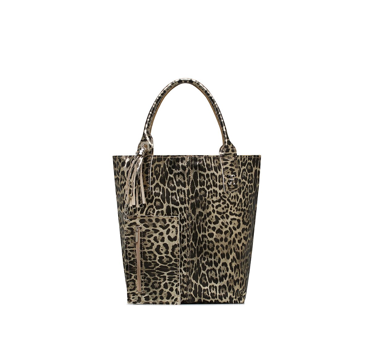 Handbag with animal print