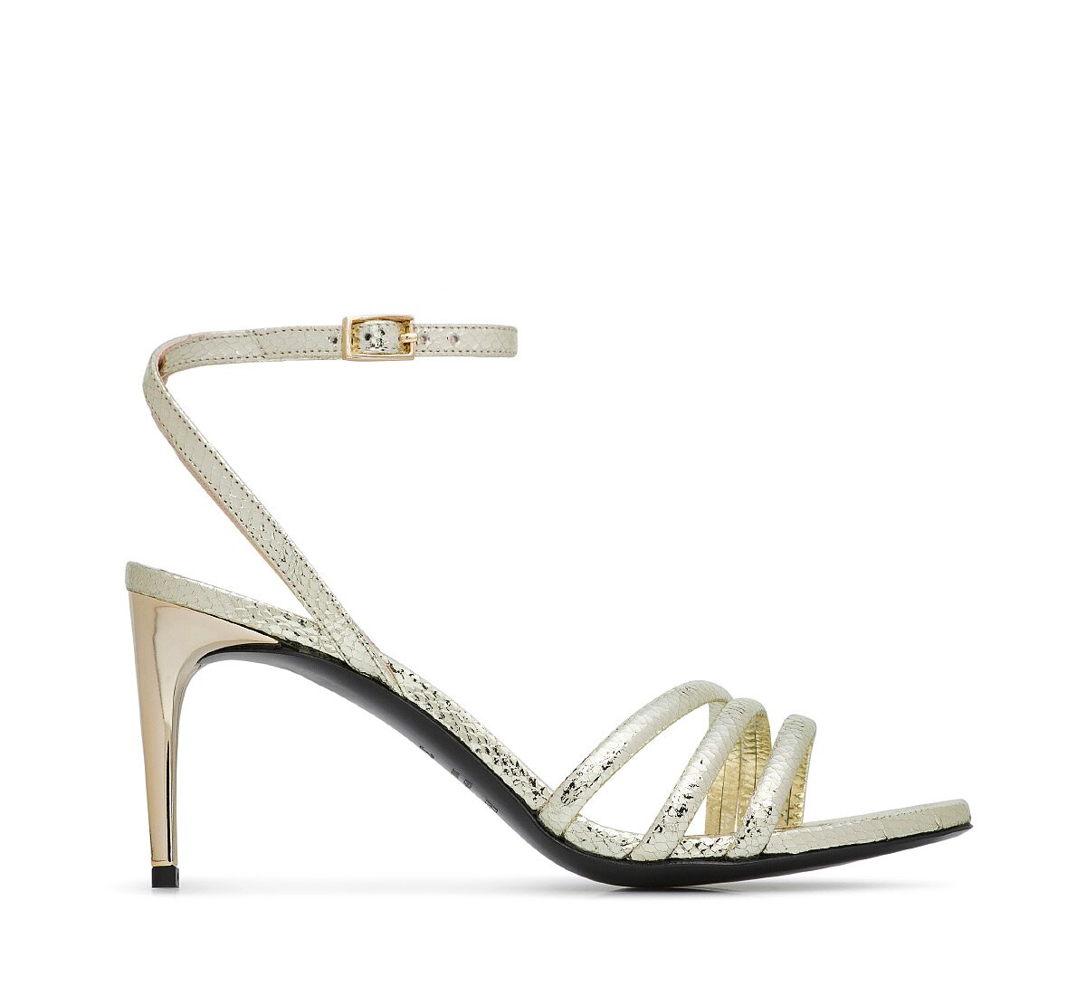 Fabi sandal with a cross-strap ankle closure