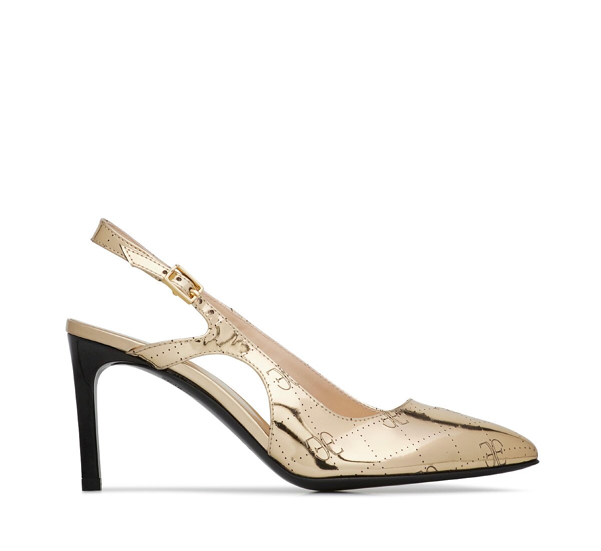 Fabi slingback in laminated calf leather