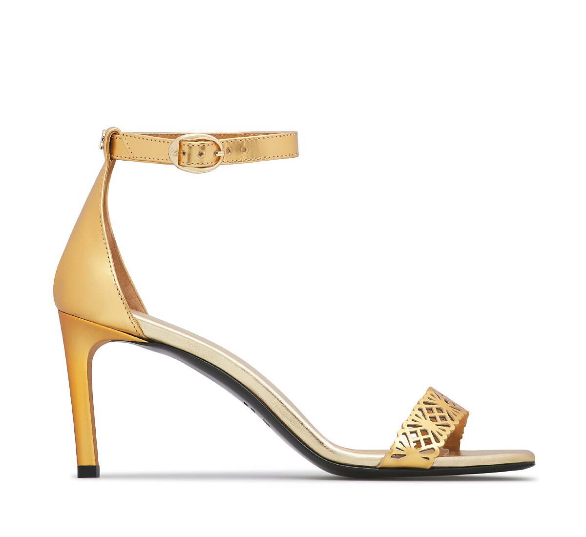 Laminated nappa leather sandal