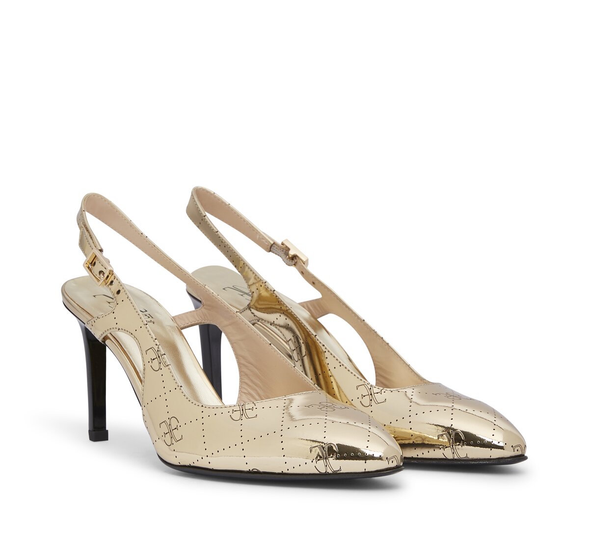 Slingback Fabi in vitello laminato