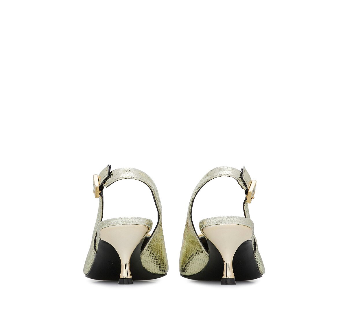 Fabi slingback in mini viper effect leather