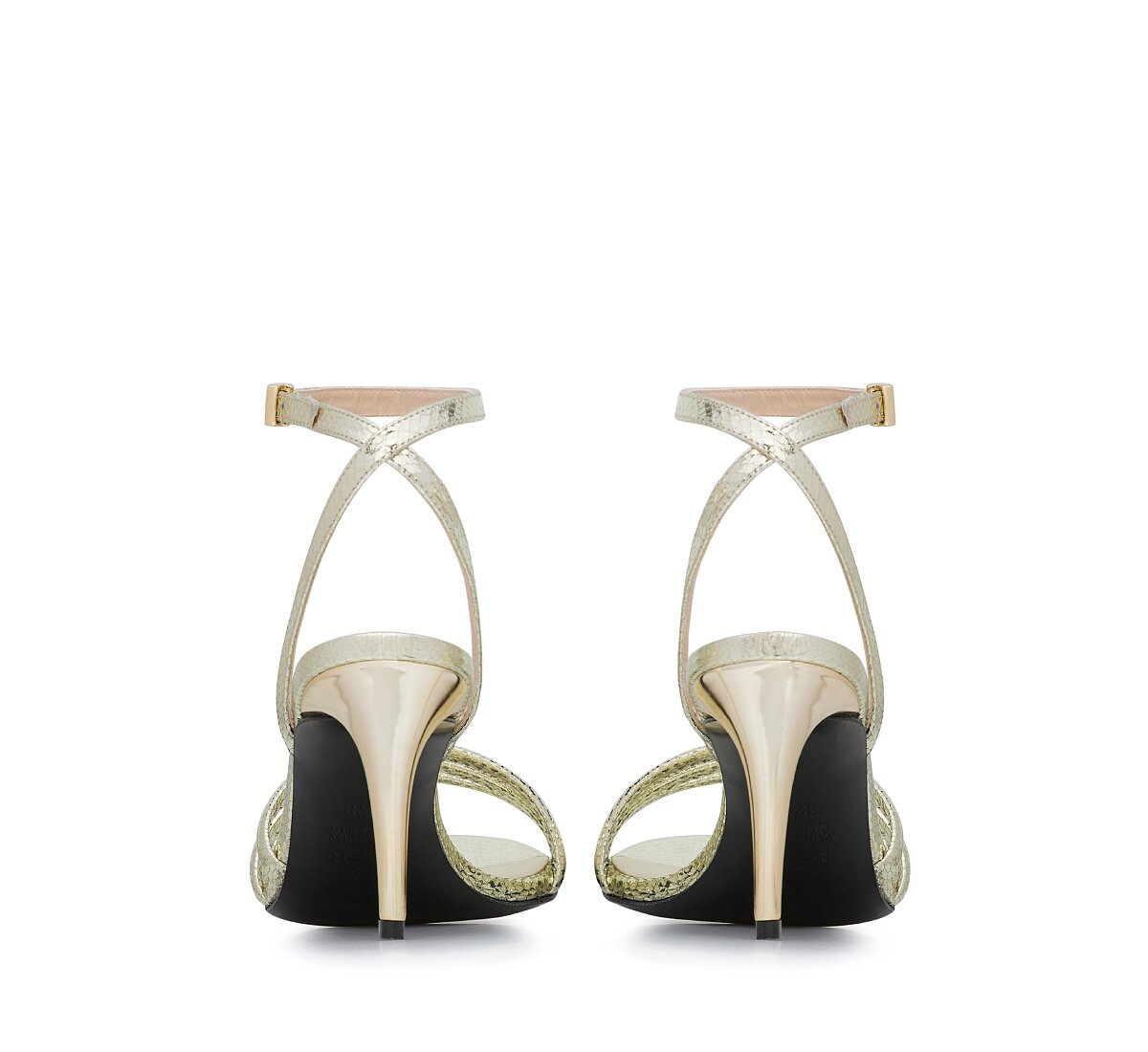 Fabi sandal with a cross-strap ankle closure