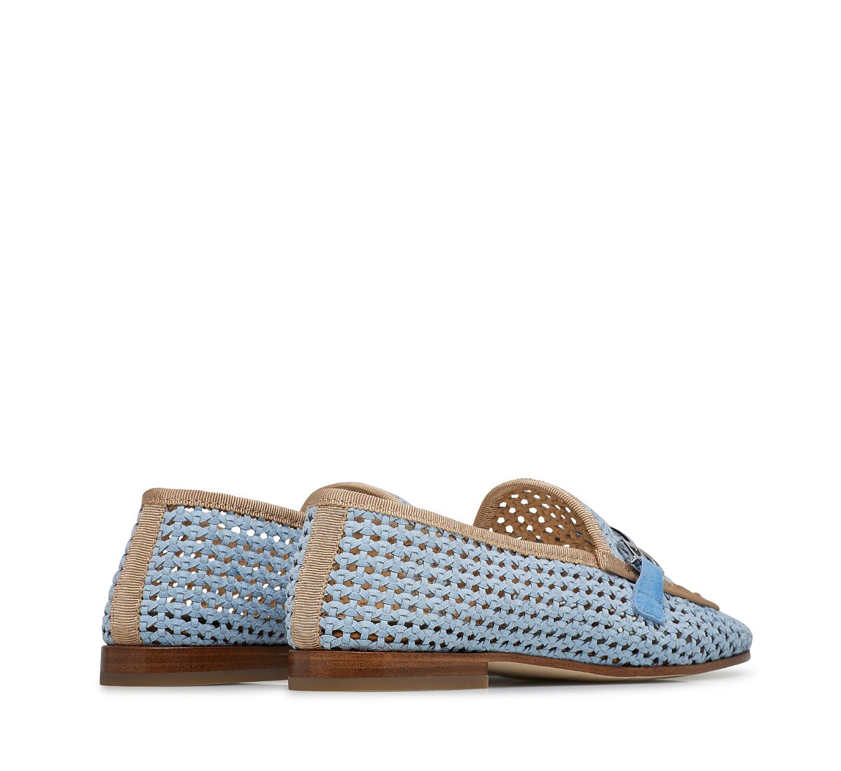 Perforated suede leather loafer