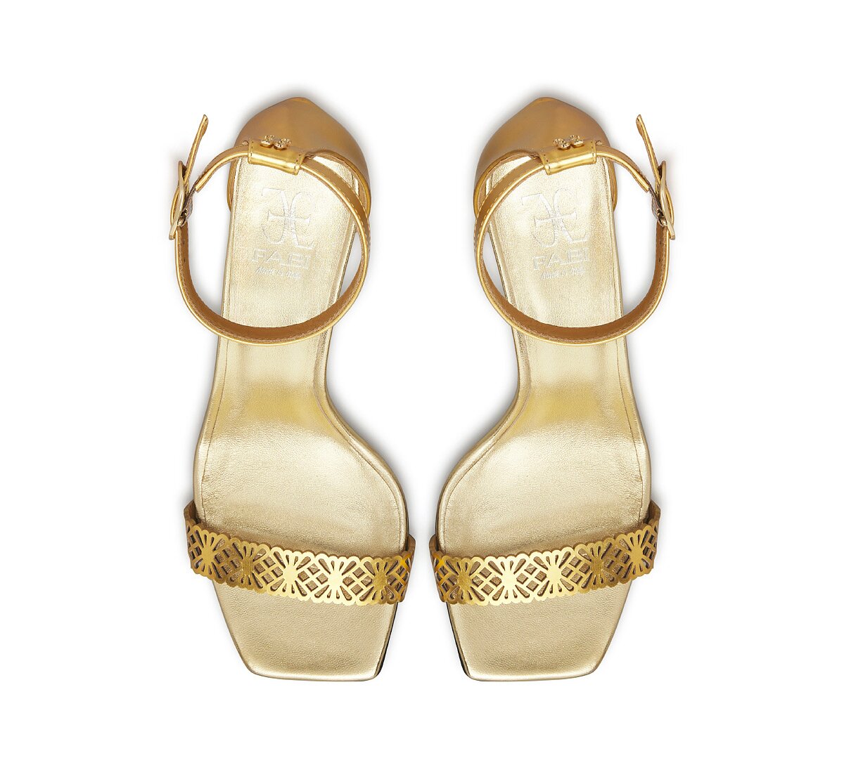 Fabi laminated nappa leather sandal