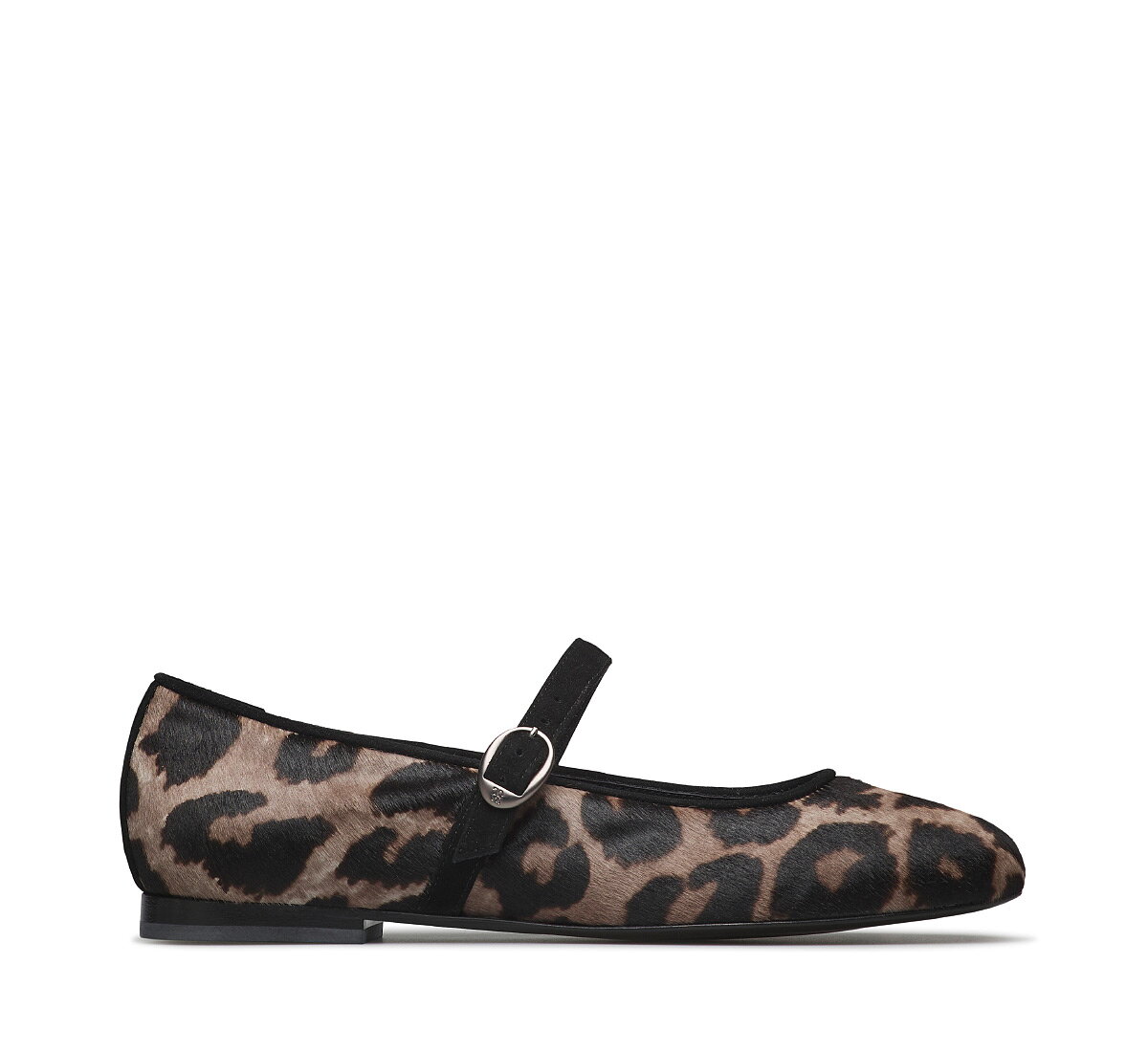Fabi Leopard-Print Calf Hair Ballet Flats