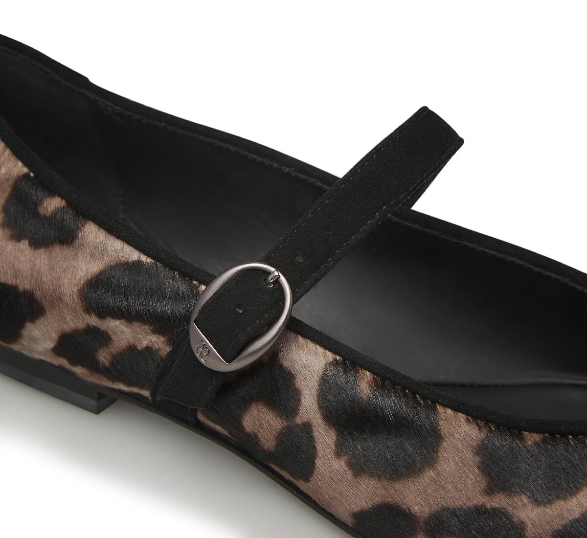 Fabi Leopard-Print Calf Hair Ballet Flats