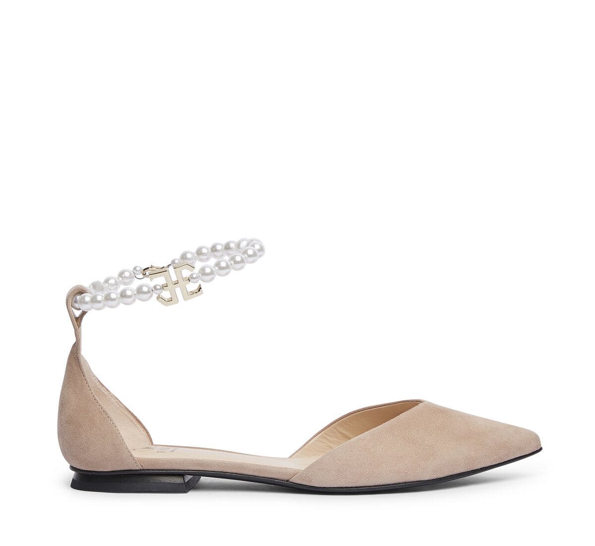 Fabi ballerina flats with pearl strap