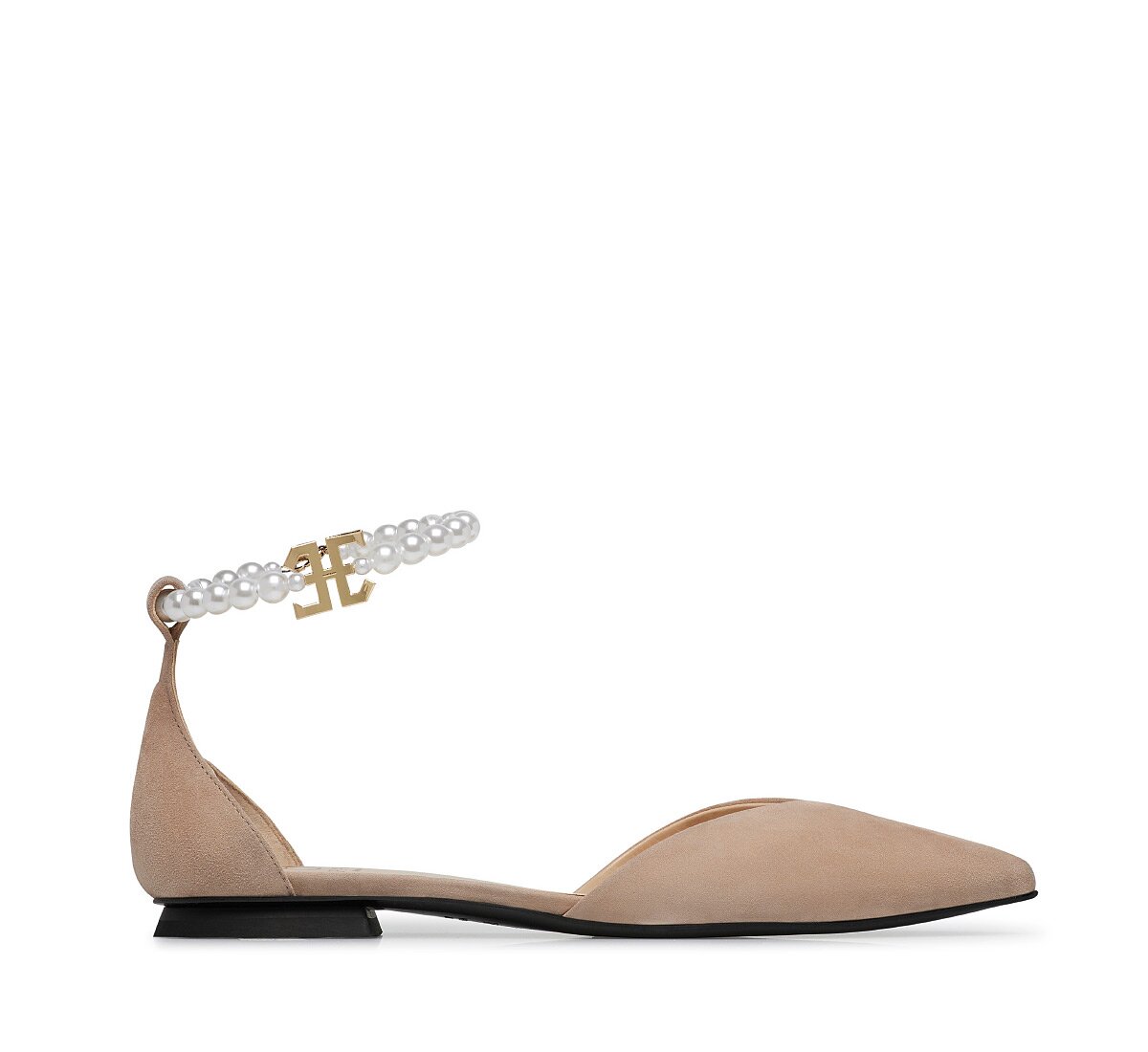 Балетки Fabi с ремешком из жемчуга
