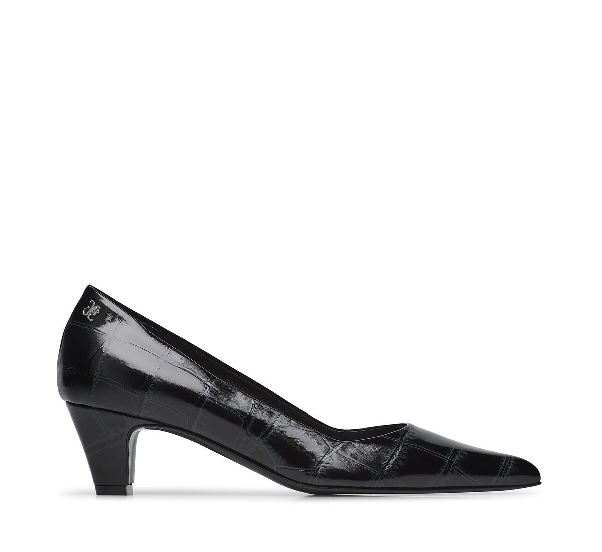 Fabi crocodile-embossed pump