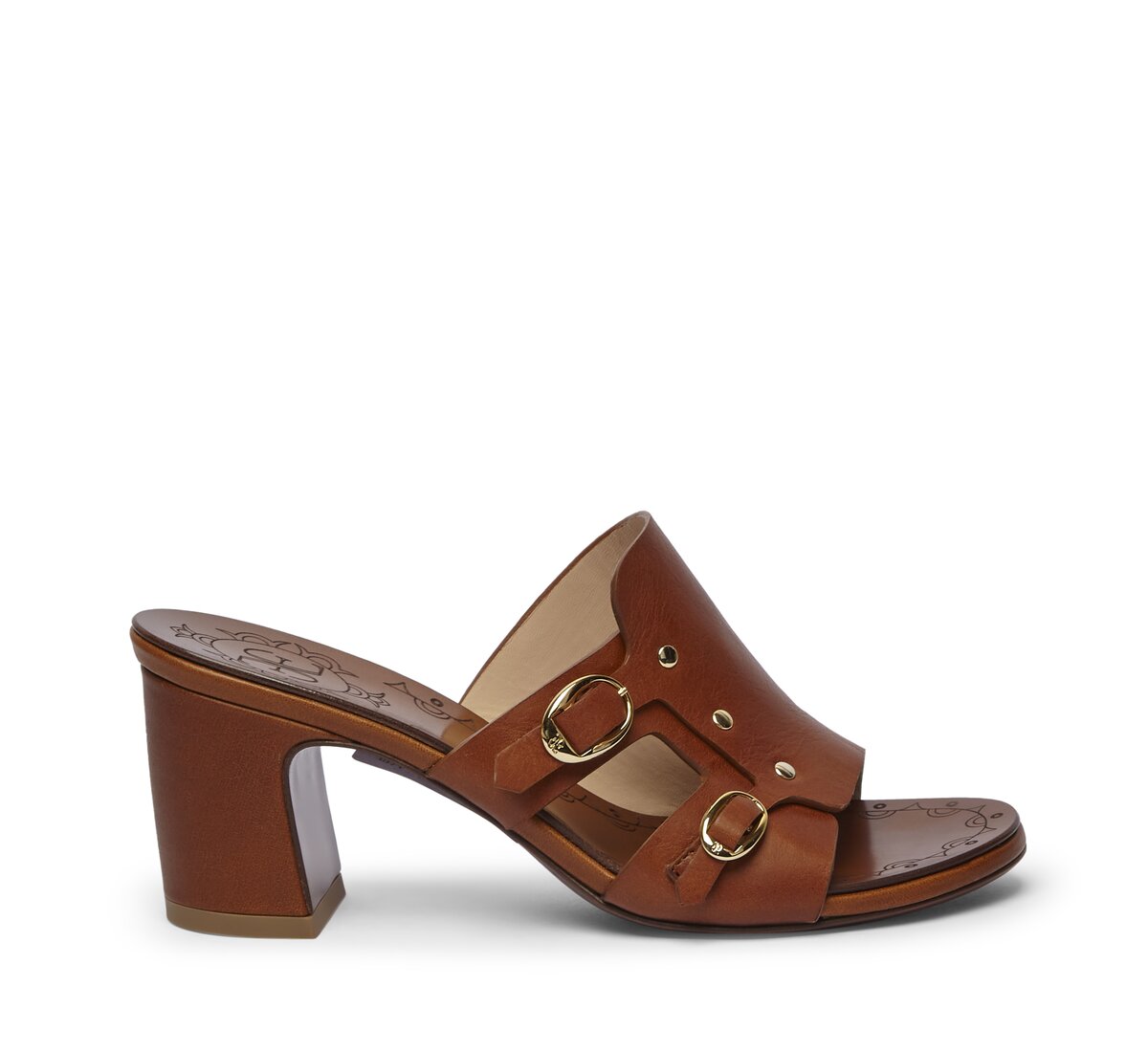 Сандалии Fabi из телячьей кожи с двойной пряжкой