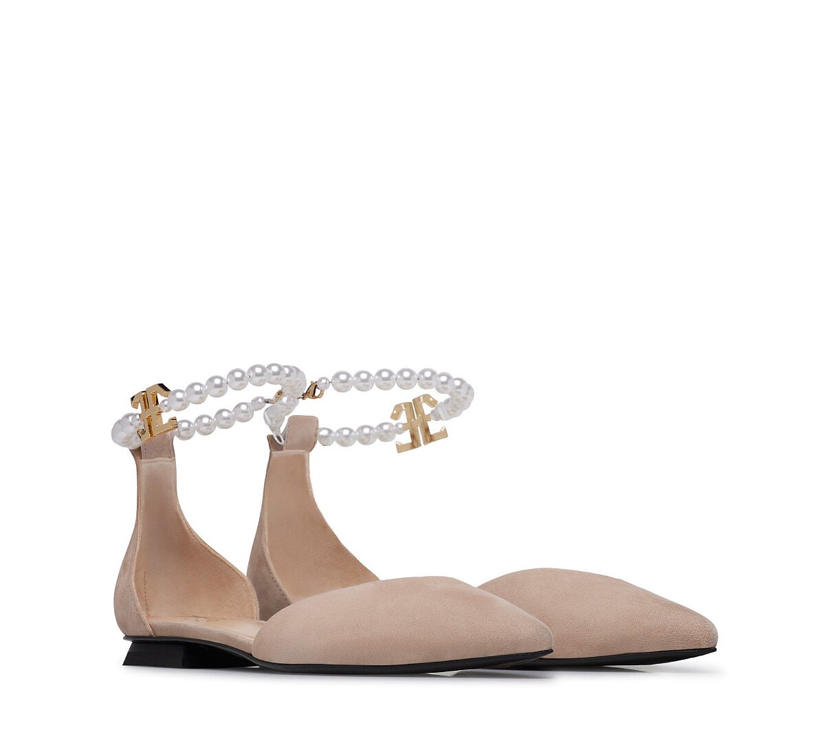 Fabi ballerina flats with pearl strap
