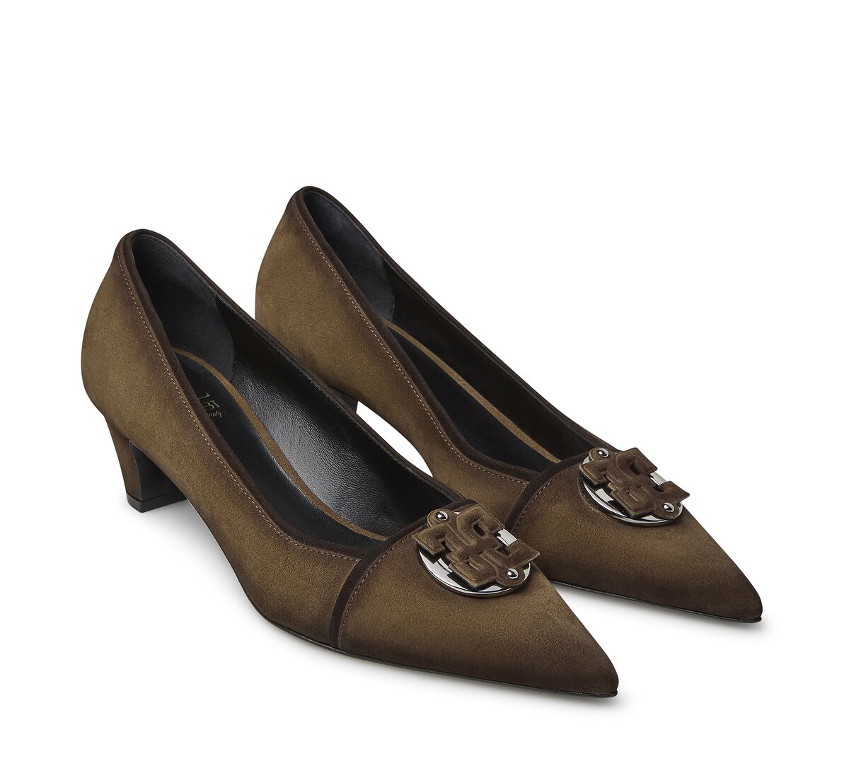 Suede pump
