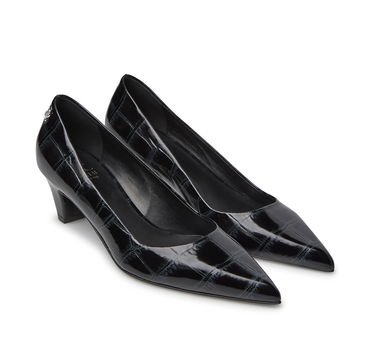 Fabi crocodile-embossed pump