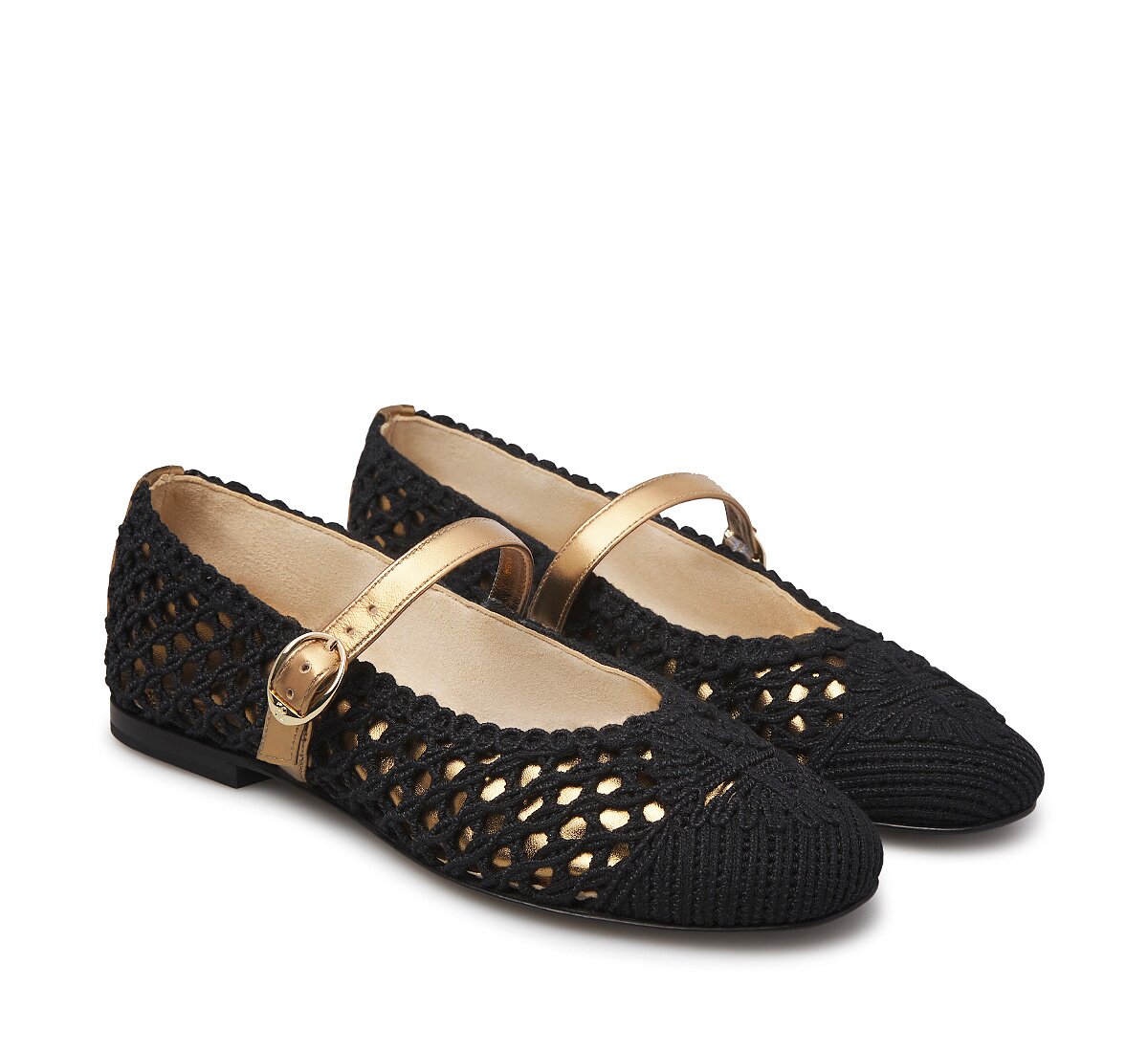 Crochet ballet flats