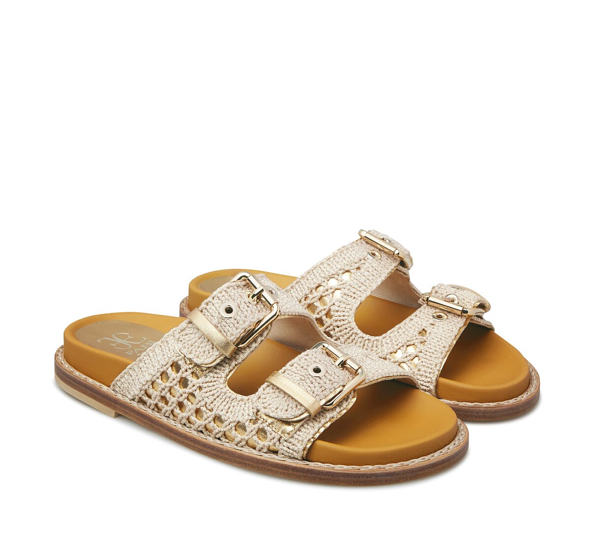 Sandalo in nappa e crochet