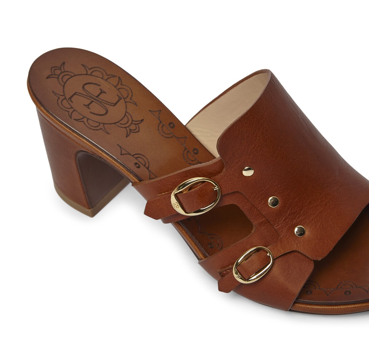 Сандалии Fabi из телячьей кожи с двойной пряжкой