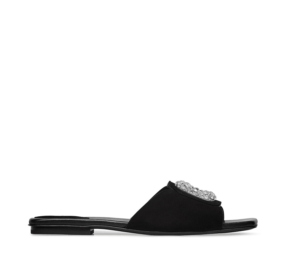 Fabi sandal with jewel buckle.
