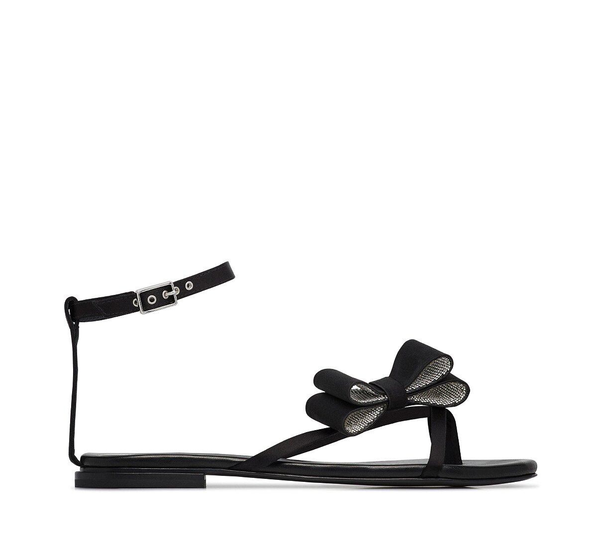 Fabi thong sandal in satin