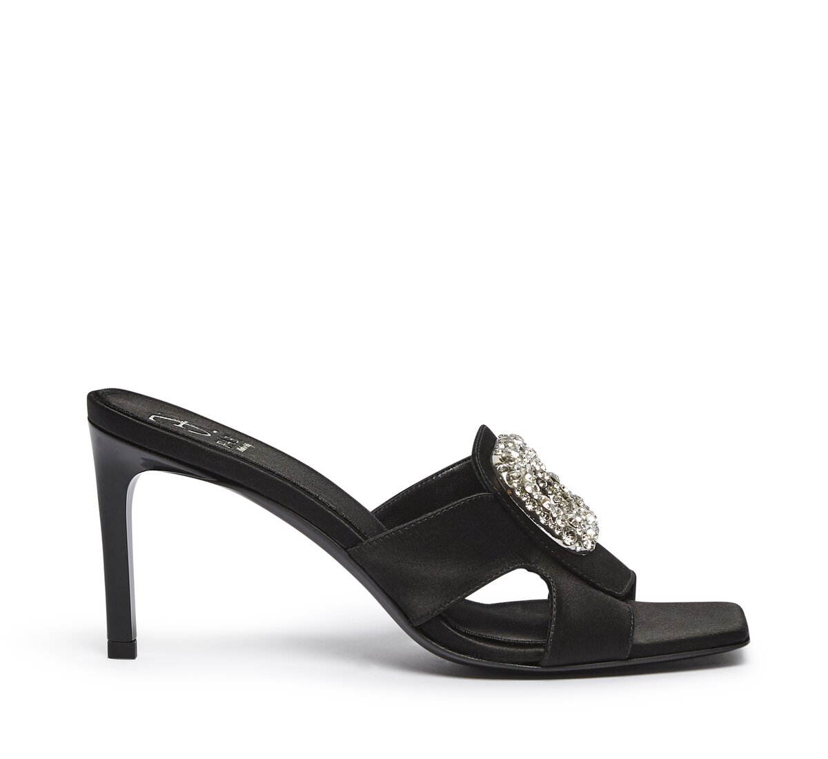 Fabi suede sandal with jeweled buckle